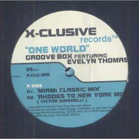 Groove Box Featuring Evelyn Thomas ‎"One World" (2x12")