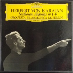 Beethoven, Orquesta Filarmonica De Berlin Conductor Herbert von Karajan ‎"Sinfonias Nº8-9" (2xLP - Box Set)* 