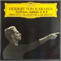 Beethoven, Orquesta Filarmonica De Berlin Conductor Herbert von Karajan - Sinfonias Nº8-9 (2xLP - Box Set)* 
