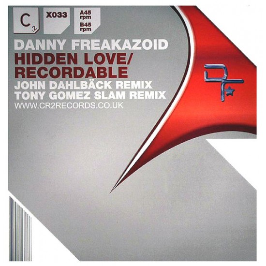 Danny Freakazoid ‎"Hidden Love / Recordable (Remixes)" (12") 