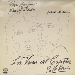 Olga Manzano Y Manuel Picón ‎"Poemas De Amor - Los Versos Del Capitán - Pablo Neruda" (LP) 