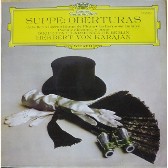 Suppe - Orquesta Filarmónica De Berlín, Herbert von Karajan ‎"Oberturas: Caballería Ligera - Dama De Pique - La Hermosa Galatea - Poeta Y Aldeano... Y Otras" (LP) 