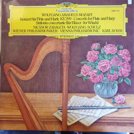 Wolfgang Amadeus Mozart "Concerto For Flute And Harp/Sinfonia Concertante (für Bläser • For Winds)" (LP) 