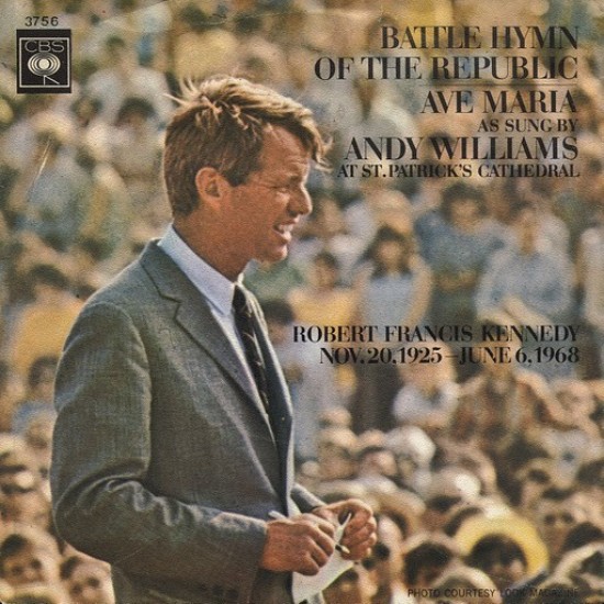 Andy Williams With The St. Charles Borromeo Choir ‎"Battle Hymn Of The Republic / Ave Maria" (7") 