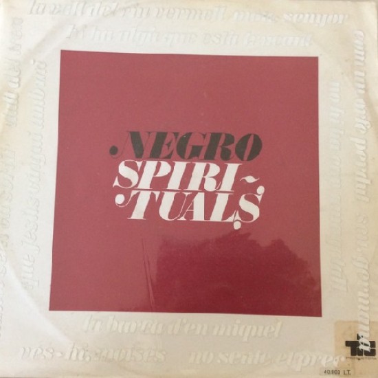 Jaume Arnella, Maria Jesús Martí I Joan Soler Amb La Col·laboració De La Coral Sant Jordi - Negro Spirituals (LP) Jaume Arnella, Maria Jesús Martí I Joan Soler Amb La Col·laboració De La Coral Sant Jordi - Negro Spirituals (LP)