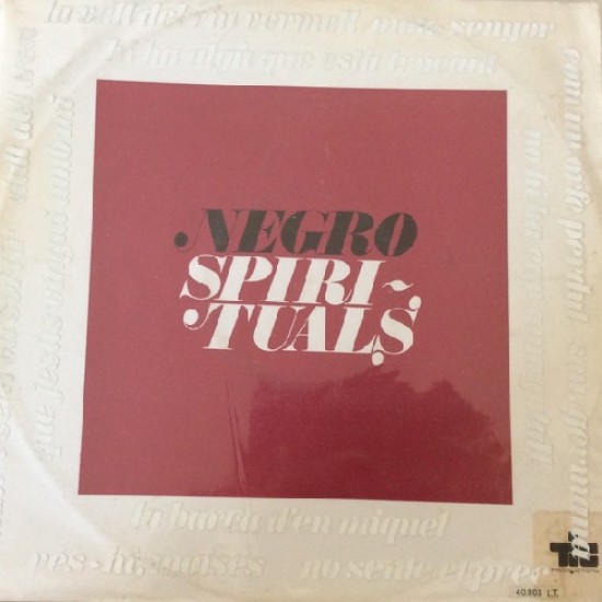 Jaume Arnella, Maria Jesús Martí I Joan Soler Amb La Col·laboració De La Coral Sant Jordi ‎"Negro Spirituals" (LP) 