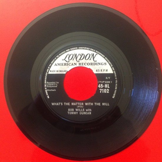 Bob Wills & Tommy Duncan "Heart To Heart Talk / What's The Matter With The Mill" (7") 