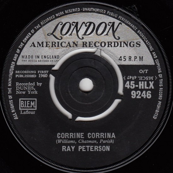 Ray Peterson ‎"Corrine Corrina" (7") 