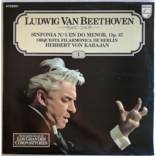 Ludwig van Beethoven, Orquesta Filarmonica De Berlin, Herbert von Karajan ‎"Sinfonía Núm. 5 En Do Menor, Op. 67" (LP) 