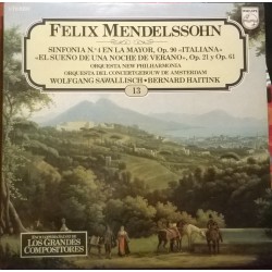 Felix Mendelssohn "Sinfonia Nº 4 En La Mayor, OP. 90 Italiana / El Sueño De Una Noche De Verano, OP. 21 y OP. 61" (LP) 
