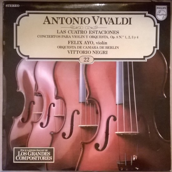 Antonio Vivaldi "Conciertos Para Violín Y Orquesta, Op. 8 No. 1, 2, 3 y 4" (LP) 