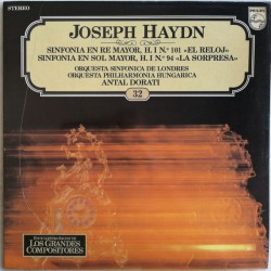 Joseph Haydn - Sinfonía En Re Mayor, H. I No. 101 - El Reloj - Sinfonía En Sol Mayor, H.I No. 94 La Sorpresa (LP) 