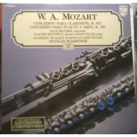 W.A. Mozart "Concierto Para Clarinete, K. 622 / Concierto Para Flauta Y Arpa, K. 299" (LP) 