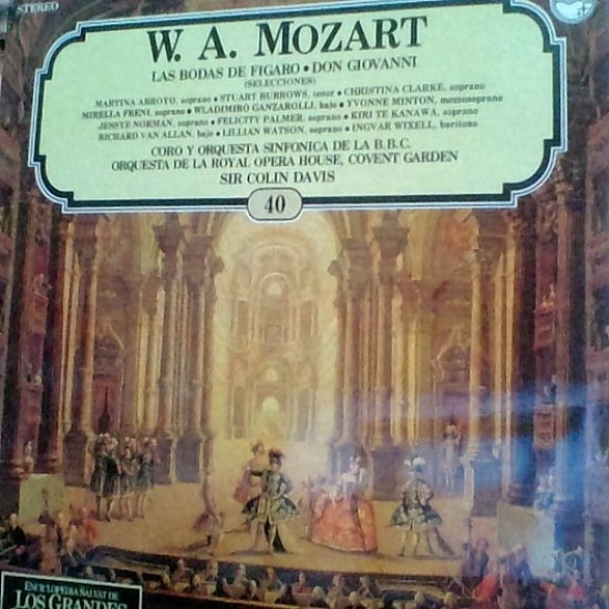 W. A. Mozart "Las Bodas De Figaro / Don Giovanni (Selecciones)" (LP) 