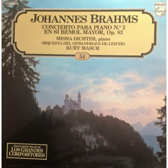 Johannes Brahms "Concierto Para Piano N.º 2 En Si Bemol Mayor, Op. 83" (LP) 