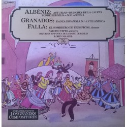 Albéniz, Granados, Falla, Narciso Yepes, Orquesta Sinfónica De La Radio De Berlín, Lorin Maazel - Asturias - Rumores De La Caleta - Torre Bermeja - Malagueña / Danza Española N.º 4 / El Sombrero De Tres Picos, Danzas (LP) 