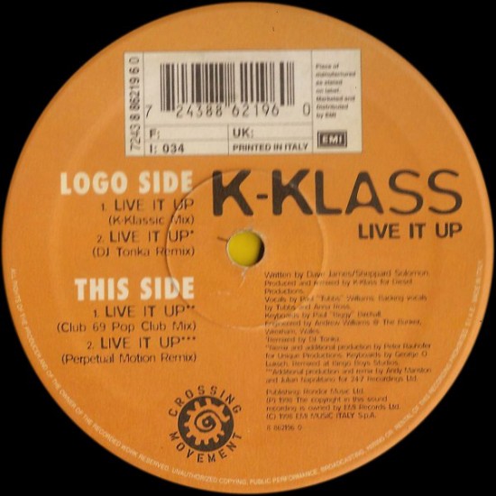 K-Klass ‎"Live It Up" (12")