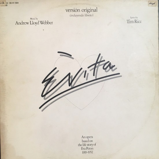 Andrew Lloyd Webber And Tim Rice ‎"Evita" (2xLP - Gatefold) 