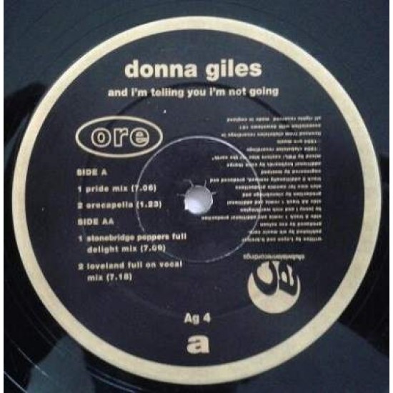 Donna Giles "And I'm Telling You I'm Not Going" (12")