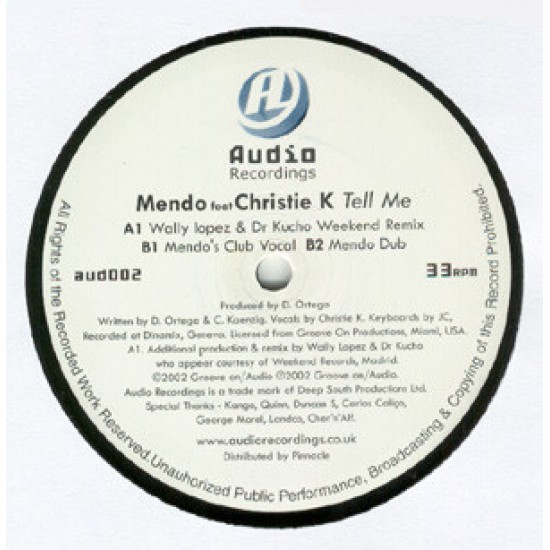 Mendo ‎"Tell Me" (12") 