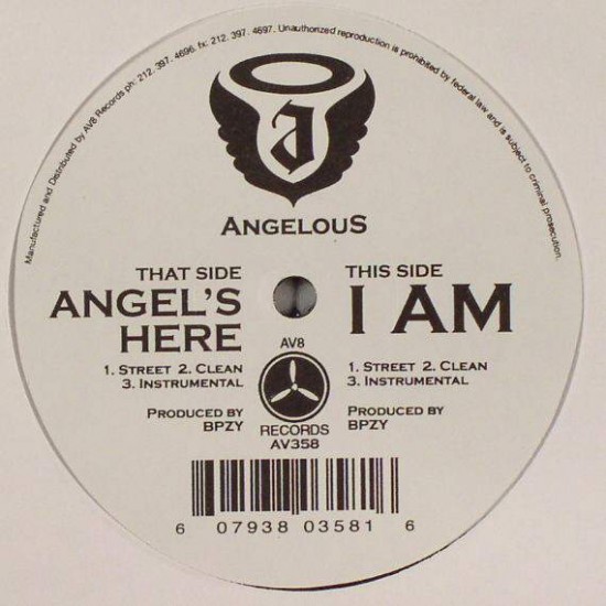 Angelous ‎"Angels's Here / I Am" (12") 