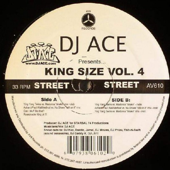 DJ Ace "Presents "King Size Vol. 4"" (12") 