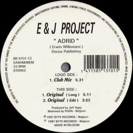 E&J Project "Adrid" (12")