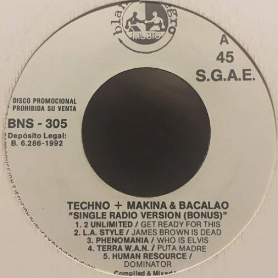 Techno + Makina & Bacalao (7") 