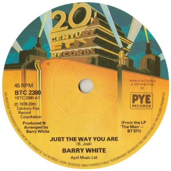 Barry White ‎"Just The Way You Are" (7") 