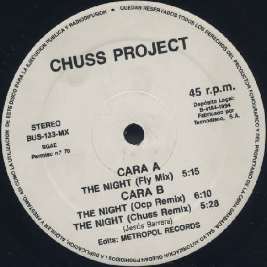 Chuss Project ‎"The Night" (12")
