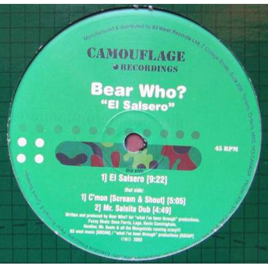DJ Bear Who ?‎ "El Salsero" (12")