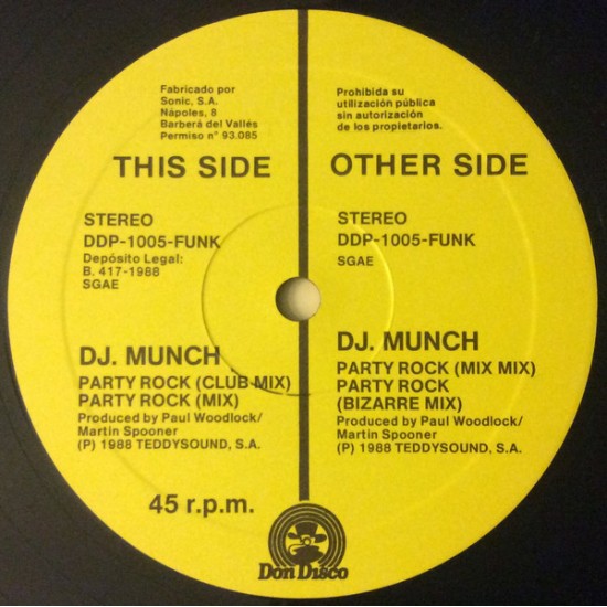 DJ. Munch "Party Rock" (12") 
