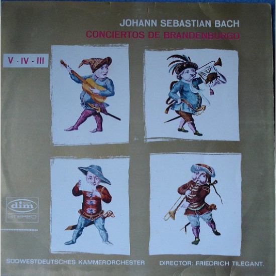 Johann Sebastian Bach, Südwestdeutsches Kammerorchester "Conciertos De Brandenburgo V • IV • III" (LP) 