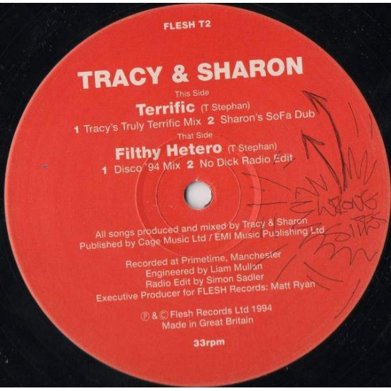 Tracy & Sharon ‎"Terrific / Filthy Hetero" (12") 