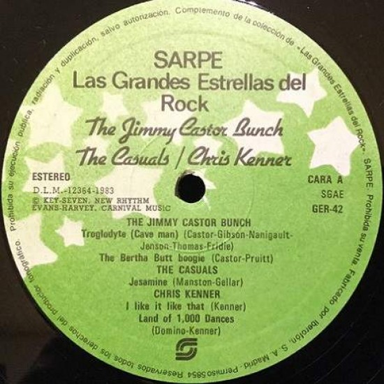 The Jimmy Castor Bunch, The Casuals, Chris Kenner, Manhattans ‎"Las Grandes Estrellas Del Rock" (LP) 