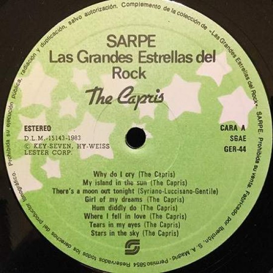 The Capris, Paul Jones, George Freeman ‎"Las Grandes Estrellas Del Rock" (LP) 