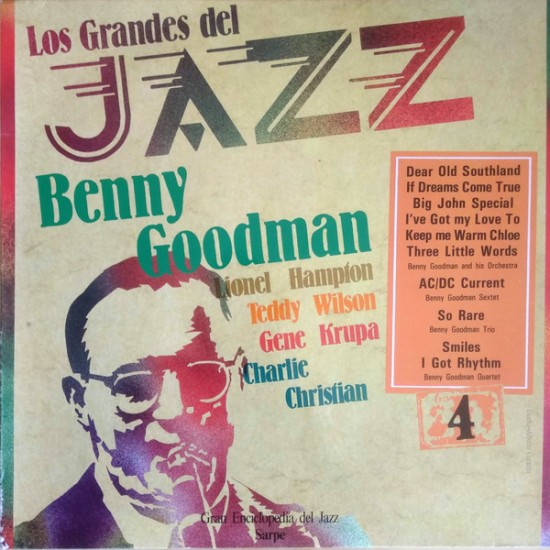 Benny Goodman, Lionel Hampton, Teddy Wilson, Gene Krupa, Charlie Christian "Los Grandes Del Jazz 4" (LP) 