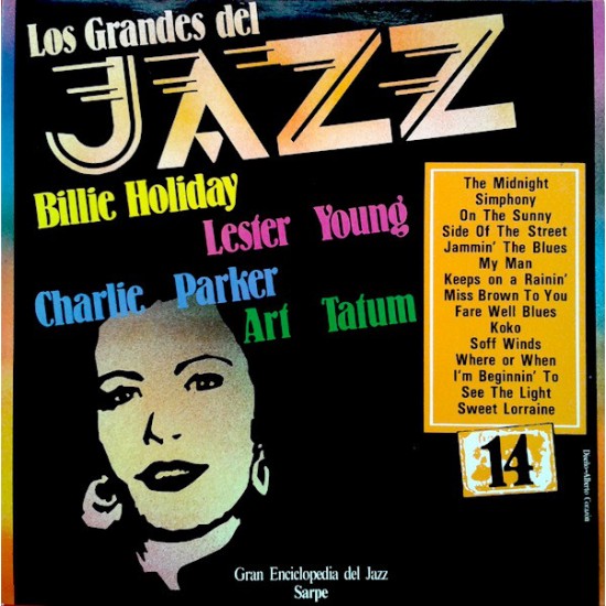 Billie Holiday / Lester Young / Charlie Parker / Art Tatum ‎"Los Grandes Del Jazz 14" (LP) 