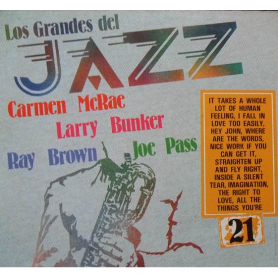 Carmen McRae, Joe Pass, Larry Bunker, Ray Brown ‎"Los Grandes Del Jazz 21" (LP) 