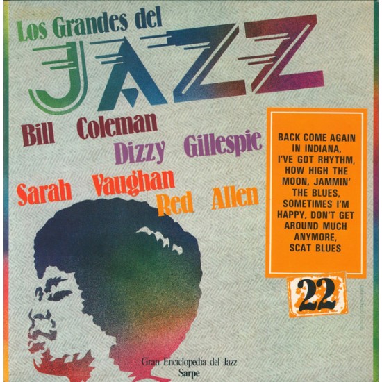 Bill Coleman / Dizzy Gillespie / Sarah Vaughan / Red Allen "Los Grandes Del Jazz 22" (LP) 