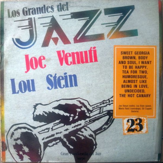 Joe Venuti, Lou Stein ‎"Los Grandes Del Jazz 23" (LP) 