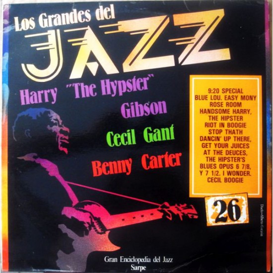 Harry "The Hipster" Gibson, Cecil Gant, Benny Carter "Los Grandes Del Jazz 26" (LP) 