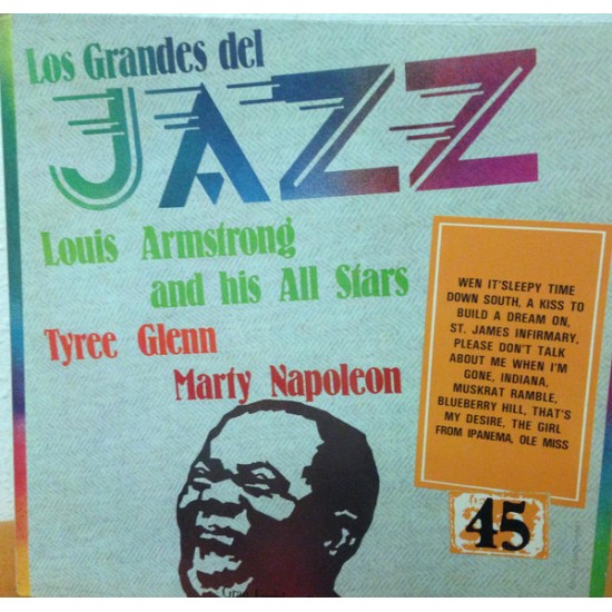 Louis Armstrong And His All Stars, Tyree Glenn, Marty Napoleon ‎"Los grandes del Jazz Vol. 45" (LP) 
