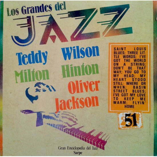 Teddy Wilson, Milton Hinton, Oliver Jackson ‎"Los Grandes Del Jazz 51" (LP) 