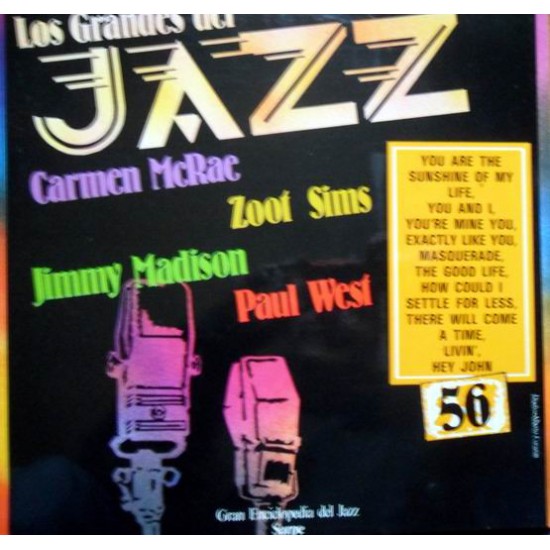 Carmen McRae, Zoot Sims, Jimmy Madison, Paul West ‎"Los Grandes Del Jazz 56" (LP) 