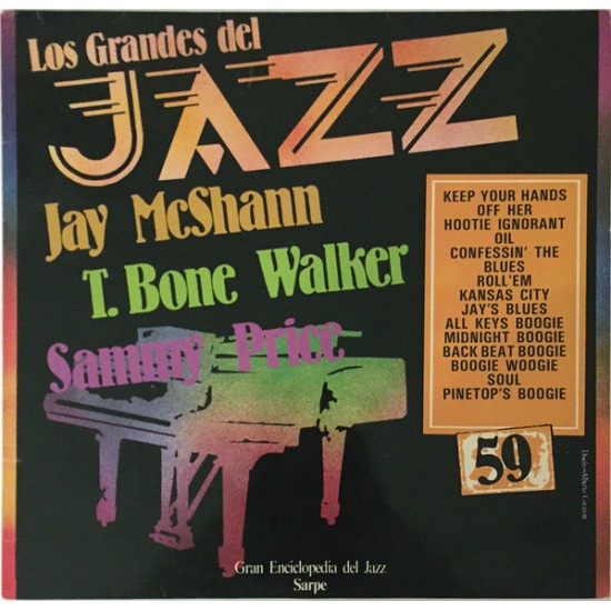 Jay McShann, T-Bone Walker, Sammy Price ‎"Los Grandes Del Jazz 59" (LP) 