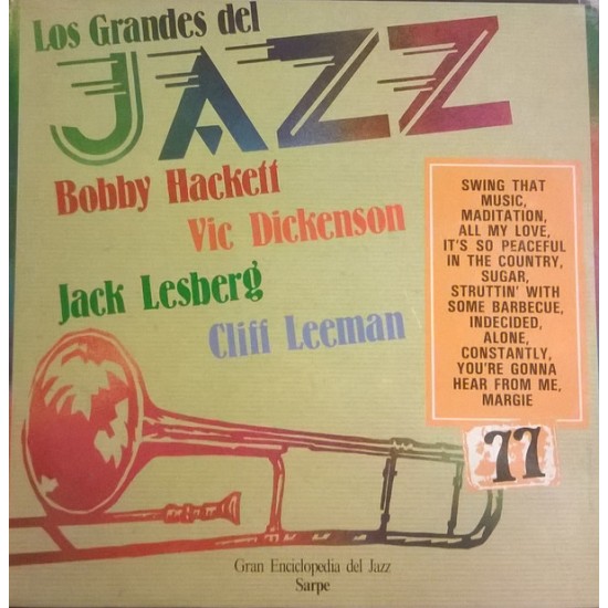 Bobby Hackett / Vic Dickenson / Jack Lesberg / Cliff Leeman ‎"Los Grandes Del Jazz 77" (LP) 