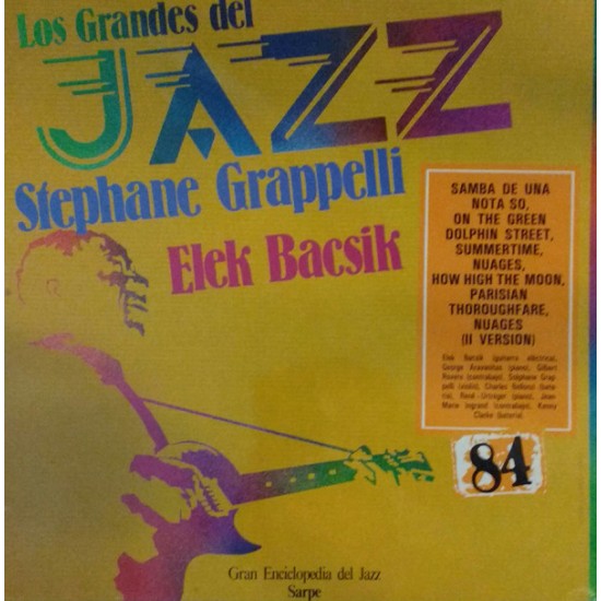 Elek Bacsik / Stephane Grappelli "Los Grandes del Jazz 84" (LP) 