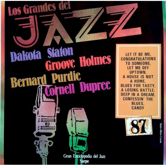 Dakota Staton / Groove Holmes / Bernard Purdie / Cornell Dupree ‎"Los Grandes Del Jazz 87" (LP) 