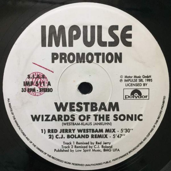 WestBam ‎"Wizards Of The Sonic" (12") 